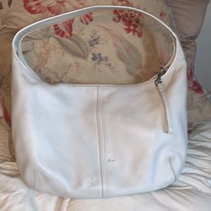 Classic off white leather Coach Bag